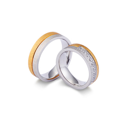 Simple Style Geometric Titanium Steel Rings