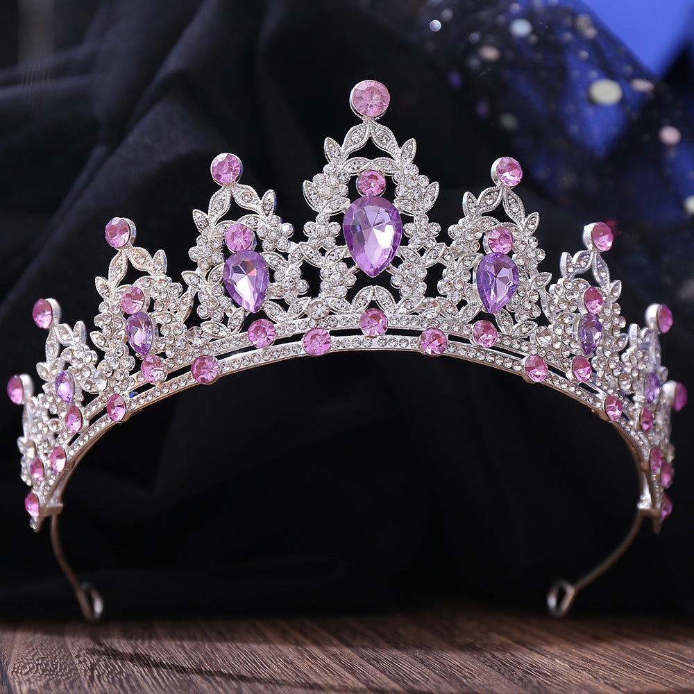 Princess Bridal Crown Alloy Inlay Artificial Crystal Rhinestones Crown