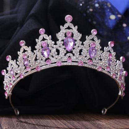 Princess Bridal Crown Alloy Inlay Artificial Crystal Rhinestones Crown