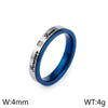 Simple Style Letter Titanium Steel Zircon Rings