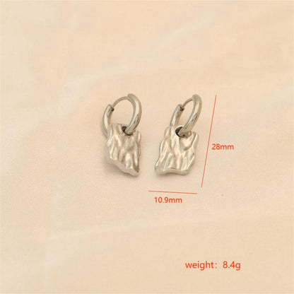 1 Pair Simple Style Irregular Plating Stainless Steel 18k Gold Plated Drop Earrings