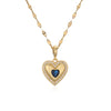 Ig Style Simple Style Heart Shape Stainless Steel Copper Plating Inlay Zircon Gold Plated Pendant Necklace