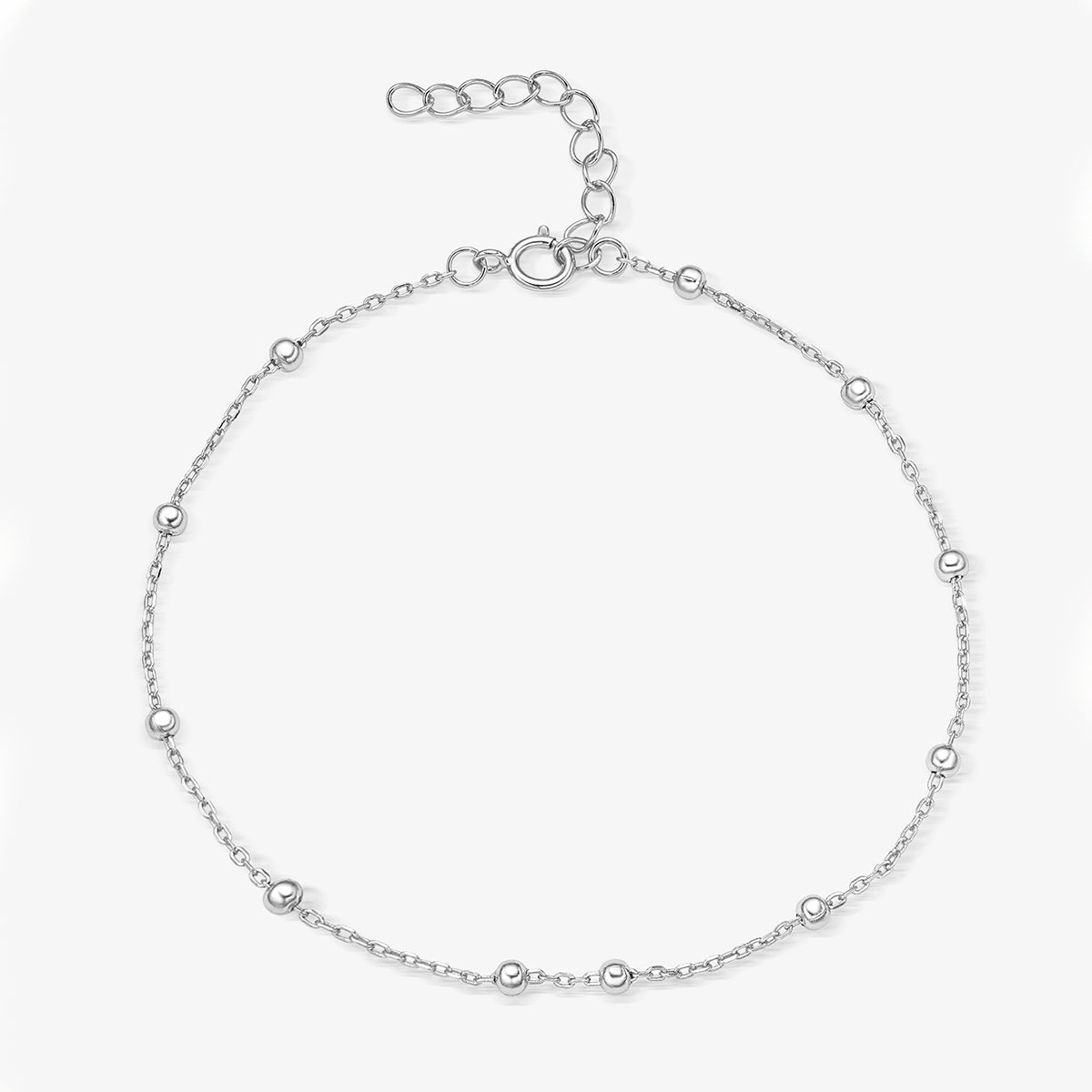 Simple Style Classic Style Solid Color Sterling Silver Plating 18k Gold Plated White Gold Plated Women's Bracelets Necklace