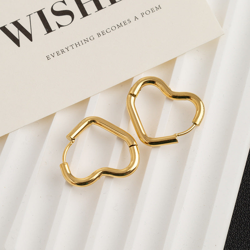 1 Pair Classic Style Geometric Plating Titanium Steel Earrings