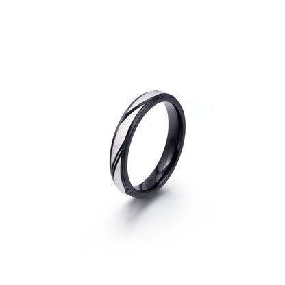 Simple Style Geometric Titanium Steel Rings