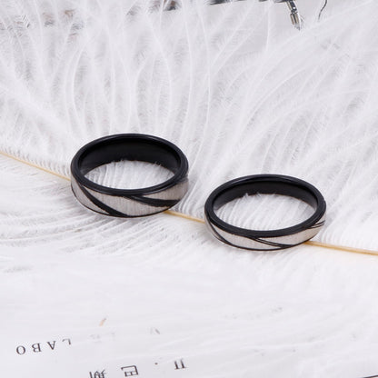 Simple Style Geometric Titanium Steel Rings