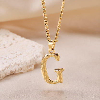 Streetwear Letter Stainless Steel Titanium Steel Plating Charms Necklace