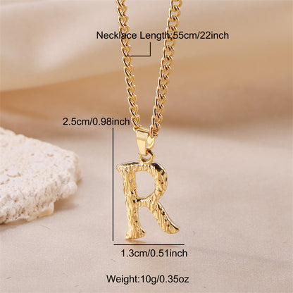 Streetwear Letter Stainless Steel Titanium Steel Plating Charms Necklace