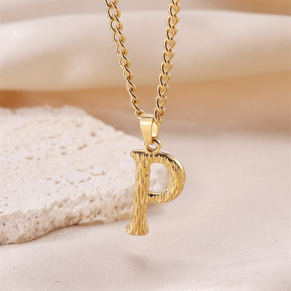 Streetwear Letter Stainless Steel Titanium Steel Plating Charms Necklace