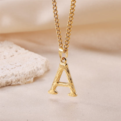 Streetwear Letter Stainless Steel Titanium Steel Plating Charms Necklace