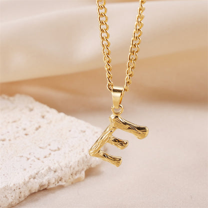 Streetwear Letter Stainless Steel Titanium Steel Plating Charms Necklace