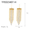 1 Pair Ig Style Elegant Geometric Tassel Plating Stainless Steel 18k Gold Plated Drop Earrings