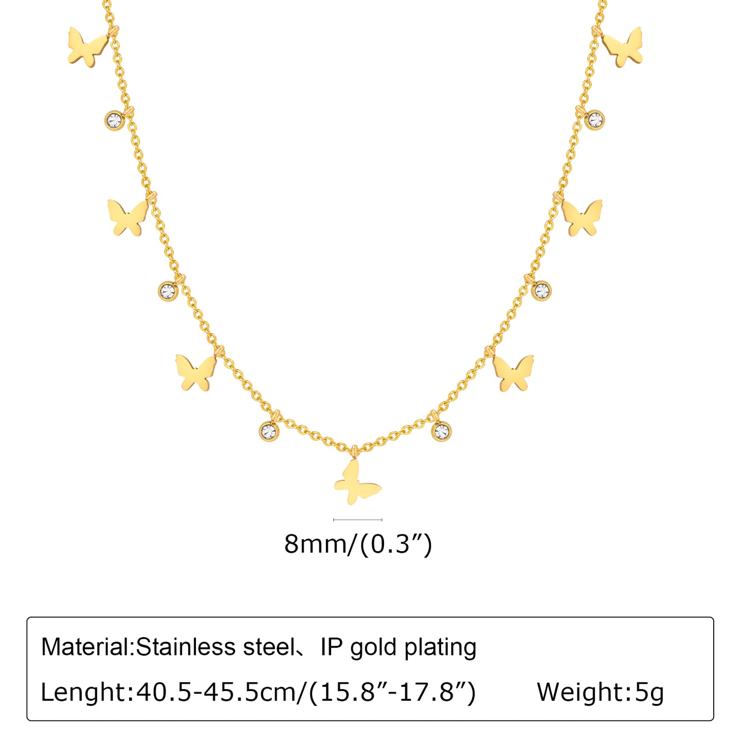 Fairy Style Simple Style Triangle Square Water Droplets Stainless Steel Plating Inlay Zircon 18k Gold Plated Necklace