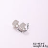 1 Piece Casual Simple Style Geometric Copper Zircon Silver Plated Huggie Earrings