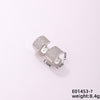 1 Piece Casual Simple Style Geometric Copper Zircon Silver Plated Huggie Earrings