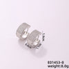 1 Piece Casual Simple Style Geometric Copper Zircon Silver Plated Huggie Earrings