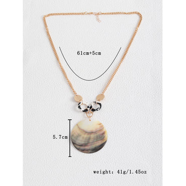 Vacation Beach Shell Alloy Shell 18k Gold Plated Women's Pendant Necklace