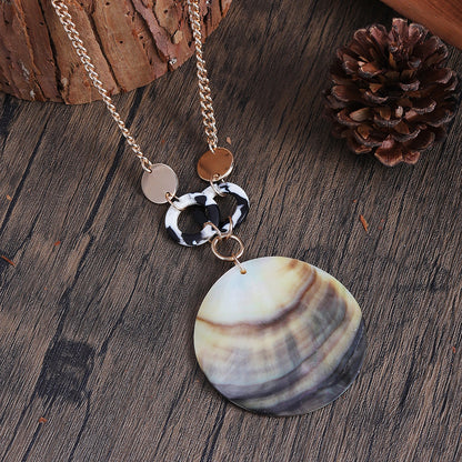 Vacation Beach Shell Alloy Shell 18k Gold Plated Women's Pendant Necklace