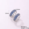 1 Piece Casual Simple Style Geometric Irregular Copper Zircon Silver Plated Huggie Earrings