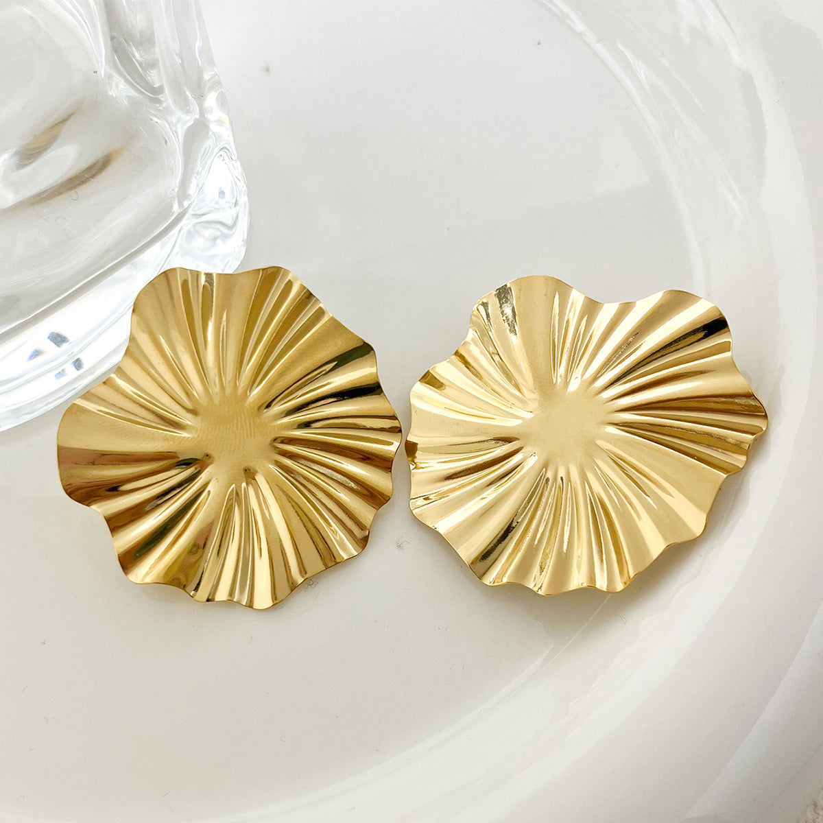 1 Pair Casual Retro Irregular Plating Stainless Steel Ear Studs