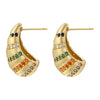 1 Pair Elegant Luxurious Shiny Water Droplets Plating Inlay Copper Zircon 18k Gold Plated Ear Studs