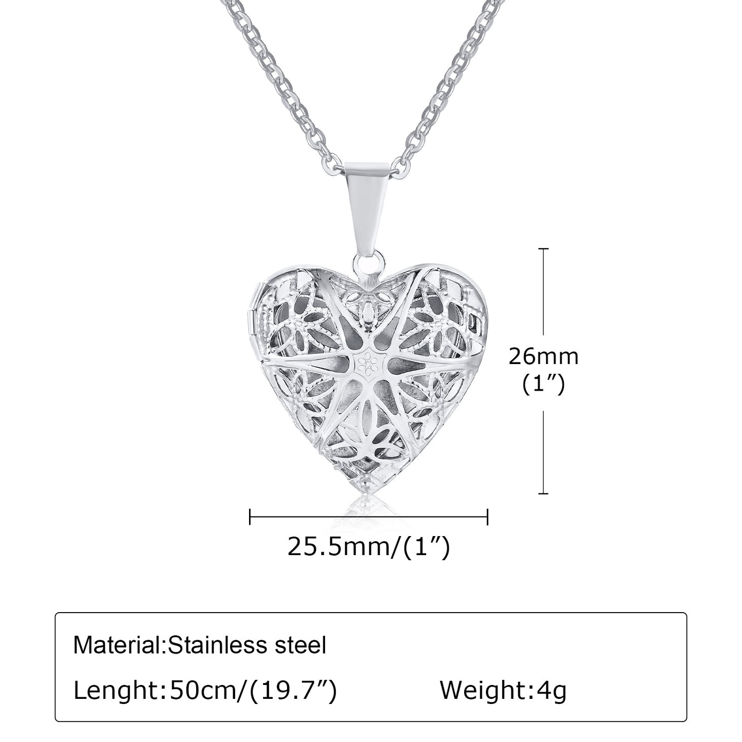 Fashion Heart Shape Titanium Steel Plating Necklace