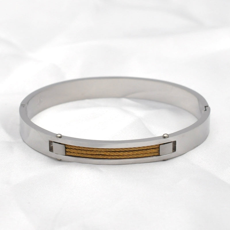 Basic Commute Solid Color Stainless Steel Plating Bangle