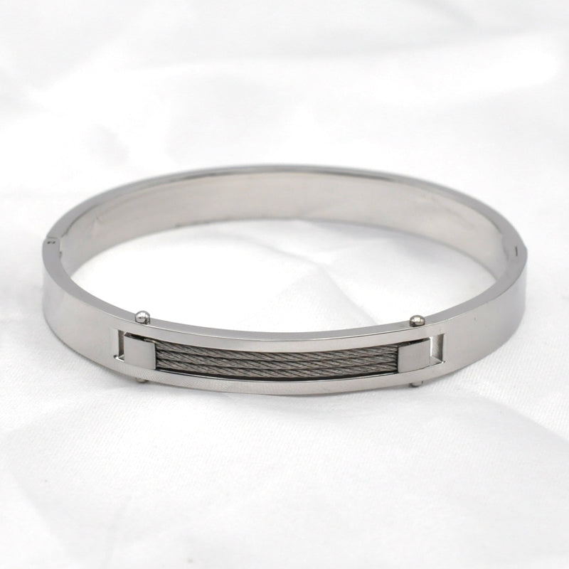 Basic Commute Solid Color Stainless Steel Plating Bangle