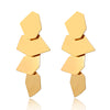 1 Pair Elegant Simple Style Geometric Tassel Plating Inlay Stainless Steel Zircon Gold Plated Drop Earrings