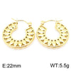 Fashion Geometric Stainless Steel Plating Hoop Earrings 1 Pair