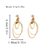 1 Pair Elegant Streetwear Oval Plating Stainless Steel Gold Plated Drop Earrings