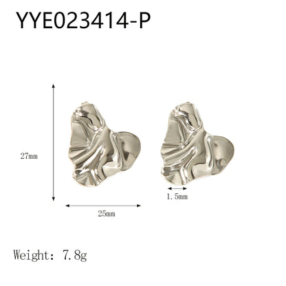 1 Pair Ig Style Simple Style Irregular Polishing Plating Stainless Steel 18k Gold Plated Ear Studs