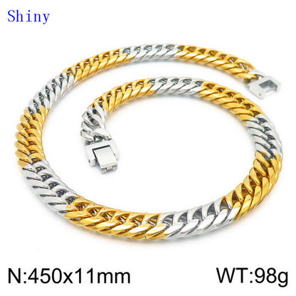 Hip-hop Geometric Titanium Steel Polishing Bracelets Necklace