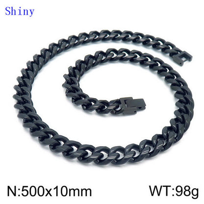 Hip-hop Solid Color Titanium Steel Polishing Bracelets Necklace