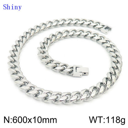 Hip-hop Solid Color Titanium Steel Polishing Bracelets Necklace