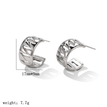 1 Pair Ig Style Simple Style Geometric Plating Sterling Silver Gold Plated Silver Plated Ear Studs