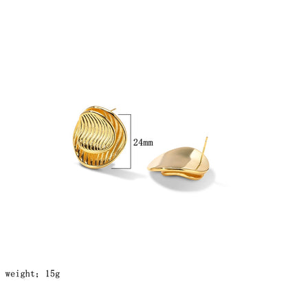 1 Pair Ig Style Simple Style Geometric Plating Sterling Silver Gold Plated Silver Plated Ear Studs