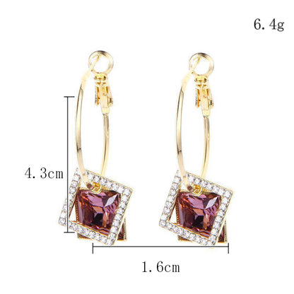 1 Pair Fashion Heart Shape Flower Gourd Plating Inlay Alloy Artificial Pearls Rhinestones Shell 14k Gold Plated Earrings