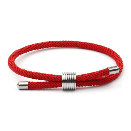 Simple Style Geometric Rope Titanium Steel Unisex Bracelets