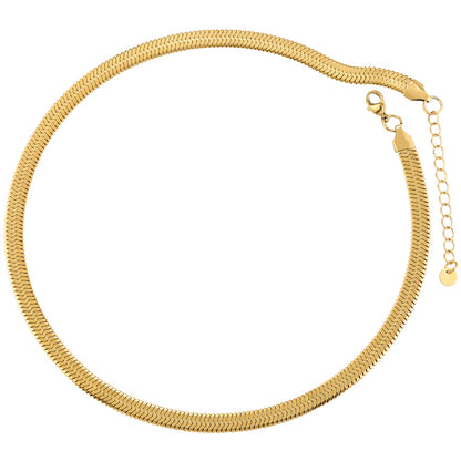 Simple Style Solid Color Stainless Steel Plating 18k Gold Plated Necklace