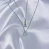 Simple Style Letter Copper Alloy Plating Inlay Zircon Silver Plated Women's Pendant Necklace