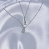 Simple Style Letter Copper Alloy Plating Inlay Zircon Silver Plated Women's Pendant Necklace