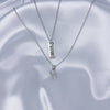 Simple Style Letter Copper Alloy Plating Inlay Zircon Silver Plated Women's Pendant Necklace