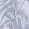 Simple Style Letter Copper Alloy Plating Inlay Zircon Silver Plated Women's Pendant Necklace