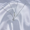 Simple Style Letter Copper Alloy Plating Inlay Zircon Silver Plated Women's Pendant Necklace