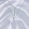 Simple Style Letter Copper Alloy Plating Inlay Zircon Silver Plated Women's Pendant Necklace