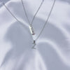 Simple Style Letter Copper Alloy Plating Inlay Zircon Silver Plated Women's Pendant Necklace