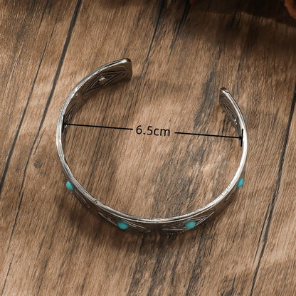 Retro Geometric Alloy Plating Unisex Bangle