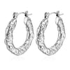 1 Pair Simple Style Geometric Plating Stainless Steel Hoop Earrings