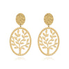 1 Pair Elegant Simple Style Tree Butterfly Polishing Plating Stainless Steel Silver Plated Drop Earrings